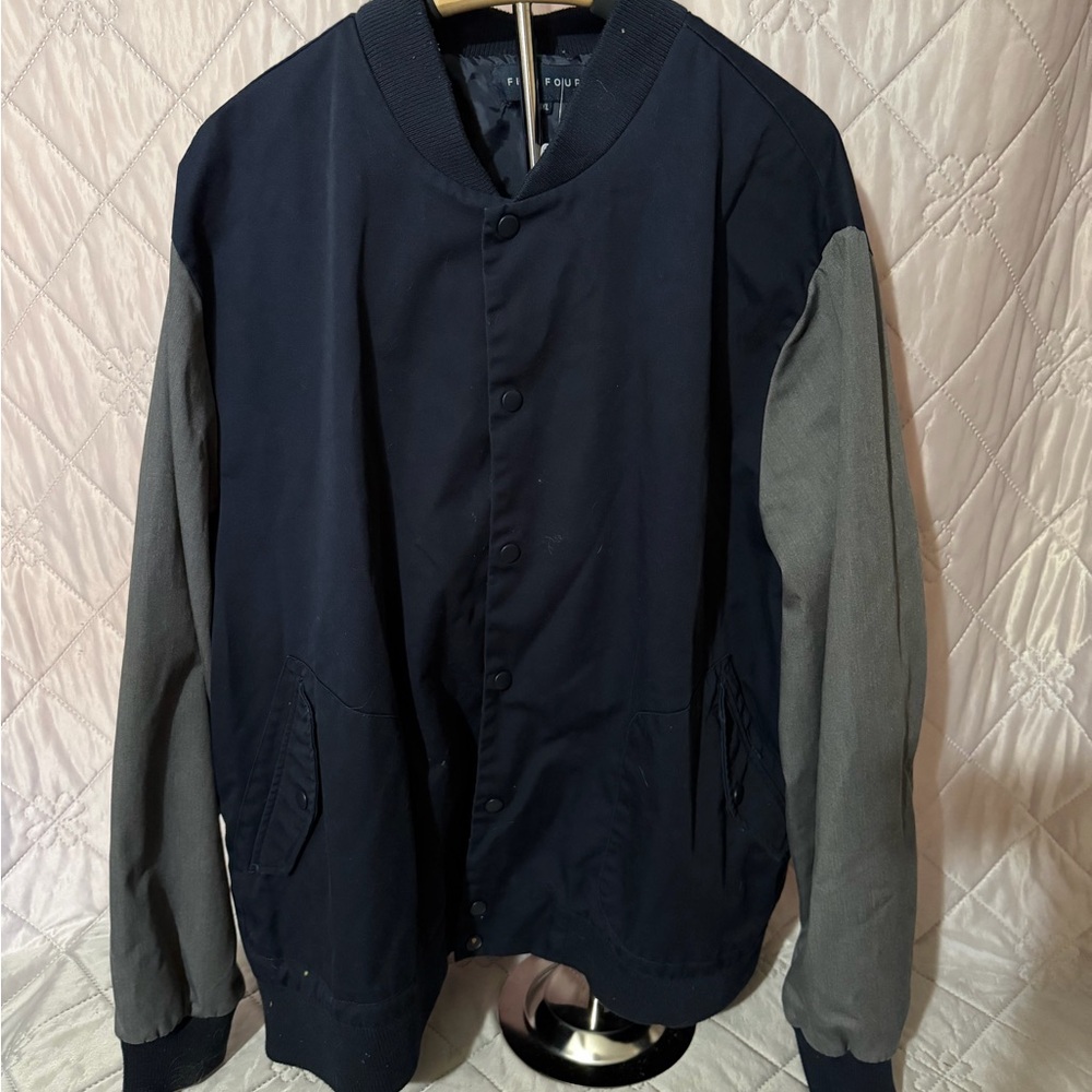 Five Four Los Angeles -‎ Men's Bomber Jacket  - Navy/Grey - 3XL